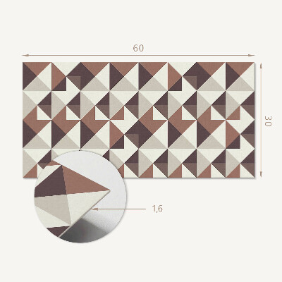 Panou perete Model geometric cu triunghiuri