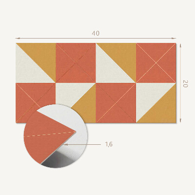 Panou de perete Geometrie în tonuri calde