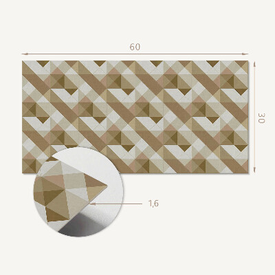 Panou perete Geometrie în tonuri pământii