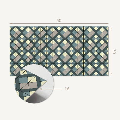Panou decorativ pvc Model geometric în carouri