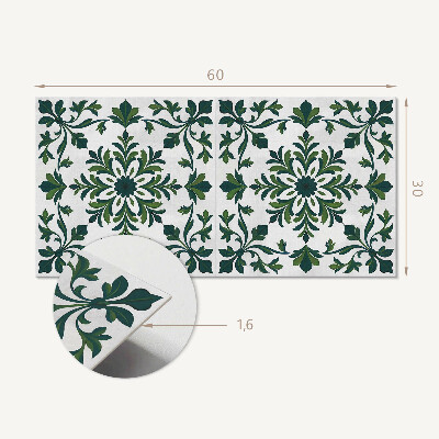 Panou de perete Model de plante cu ornamente