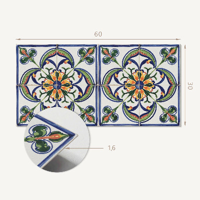 Panou de perete Model floral pe faianta