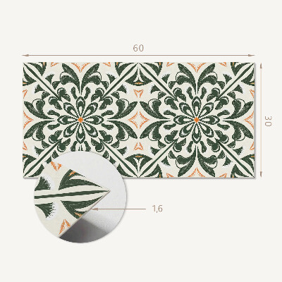 Panou perete Model floral cu frunze