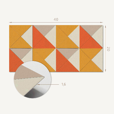 Panou de perete Triunghiuri geometrice în aranjare