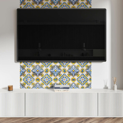 Panou decorativ pvc Model de mozaic cu flori