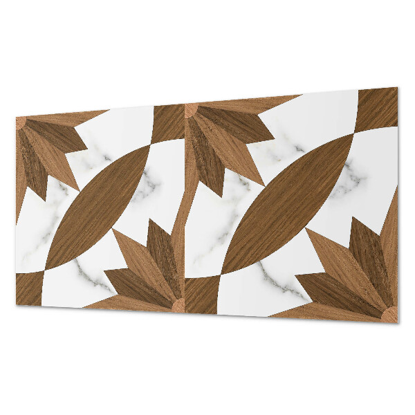 Panou decorativ pvc Model geometric cu lemn