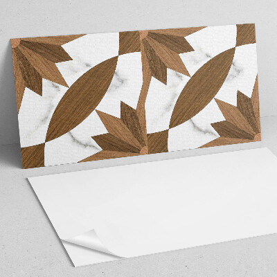 Panou decorativ pvc Model geometric cu lemn