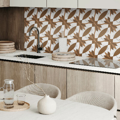 Panou decorativ pvc Model geometric cu lemn