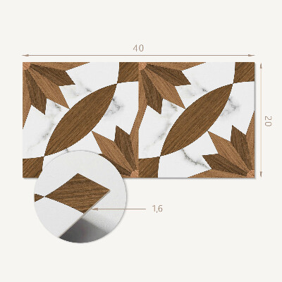 Panou decorativ pvc Model geometric cu lemn