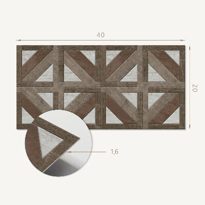 Panou de perete Geometria lemnului și betonului