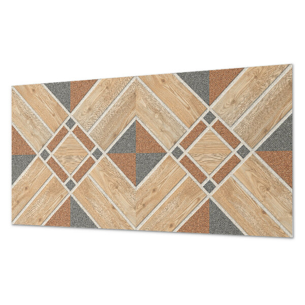 Panou perete Model geometric cu lemn