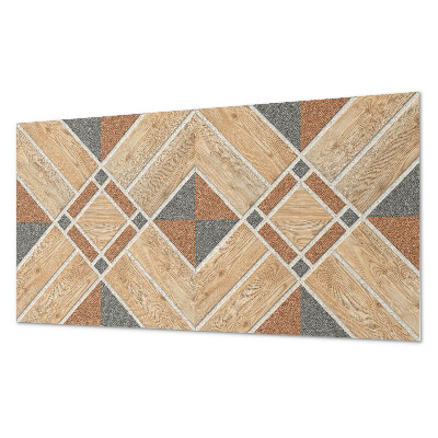 Panou perete Model geometric cu lemn