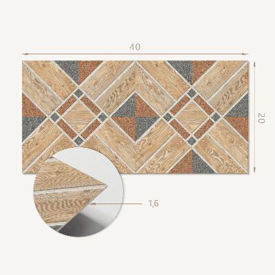 Panou perete Model geometric cu lemn