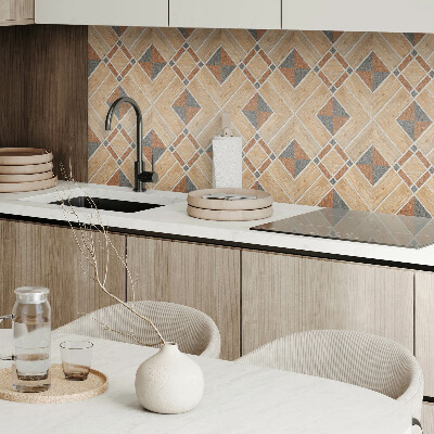 Panou perete Model geometric cu lemn