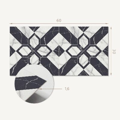 Panou decorativ pvc Model geometric de marmură
