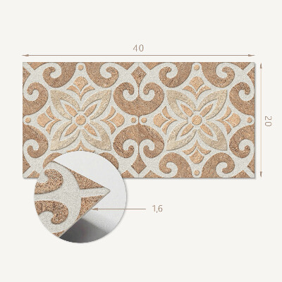 Panou perete Model floral cu ornamente