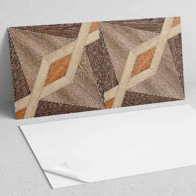 Panou decorativ pvc Model geometric din lemn