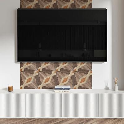 Panou decorativ pvc Model geometric din lemn