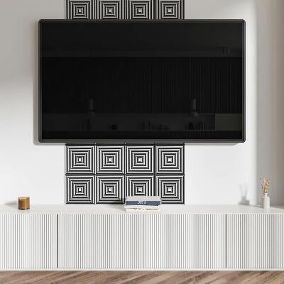 Panou decorativ pvc Linii concentrice în pătrate