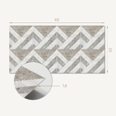 Panou perete Model geometric în plăci