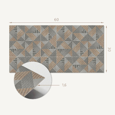 Panou de perete Model de triunghi geometric