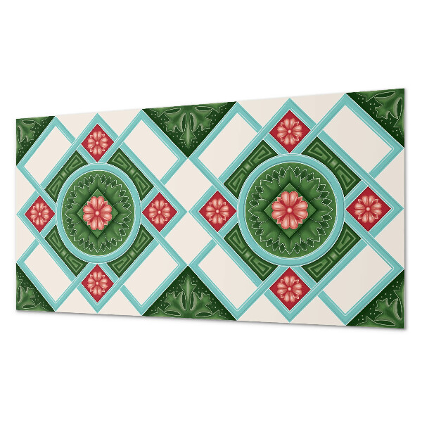 Panou decorativ pvc Model de flori într-un romb