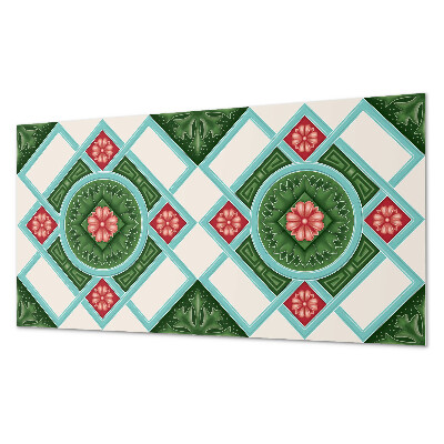 Panou decorativ pvc Model de flori într-un romb