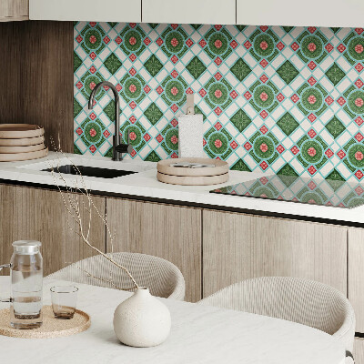 Panou decorativ pvc Model de flori într-un romb