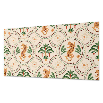 Panou decorativ pvc Imprimeu tropical de leopard
