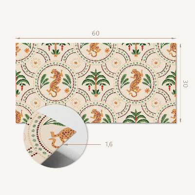 Panou decorativ pvc Imprimeu tropical de leopard