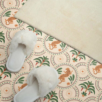 Panou decorativ pvc Imprimeu tropical de leopard