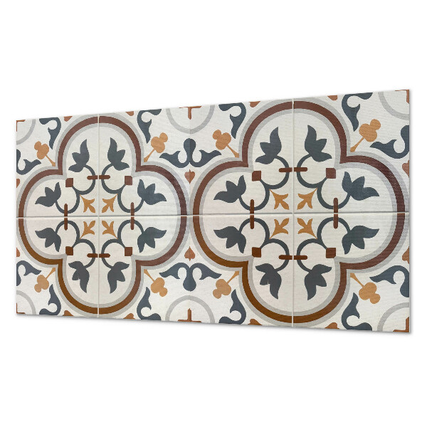 Panou decorativ pvc Model floral în carouri