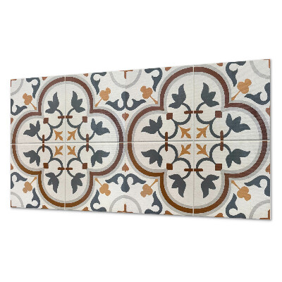 Panou decorativ pvc Model floral în carouri