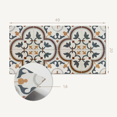 Panou decorativ pvc Model floral în carouri