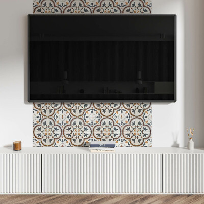Panou decorativ pvc Model floral în carouri