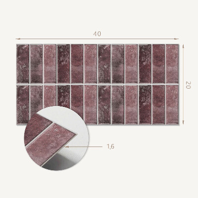 Panou decorativ pvc Dungi verticale într-un mozaic