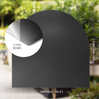 Suport rigid pentru grătar în formă de semi-oval 100x100 cm