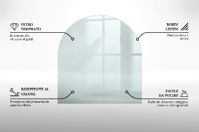 Sticlă sub șemineu transparent