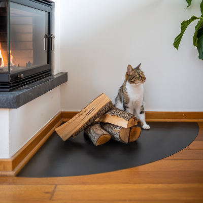 Protecție sub sobă din tablă neagră în formă de sfert