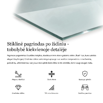 Sticlă securizată protecție sub sobă hexagonală transparentă