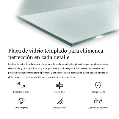 Sticlă securizată protecție sub sobă hexagonală transparentă