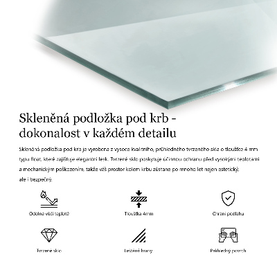 Sticlă securizată protecție sub sobă hexagonală transparentă