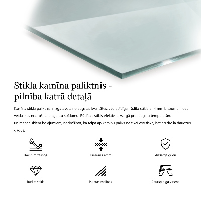 Sticlă securizată protecție sub sobă hexagonală transparentă