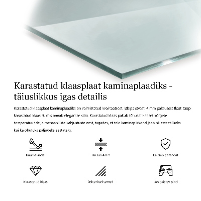 Sticlă securizată protecție sub sobă hexagonală transparentă