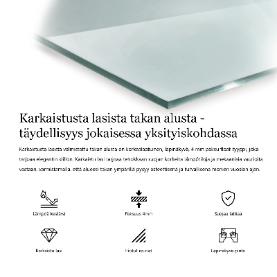 Sticlă securizată protecție sub sobă hexagonală transparentă