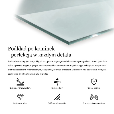 Sticlă securizată protecție sub sobă hexagonală transparentă