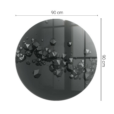 Sticlă securizată protecție sub sobă Norul abstract se formează în solide