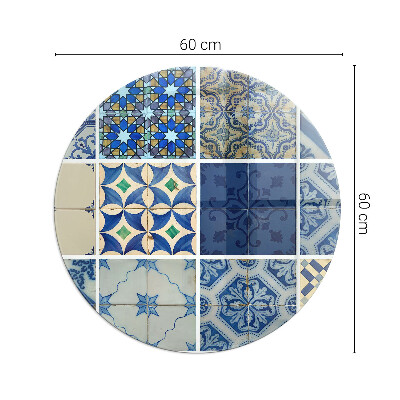 Sticlă securizată protecție sub sobă Modele ceramice pe fundal