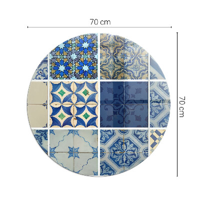 Sticlă securizată protecție sub sobă Modele ceramice pe fundal