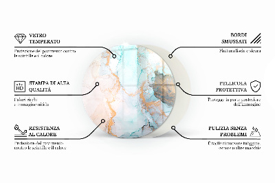Placă de sticlă pentru șemineu Model de forme tridimensionale